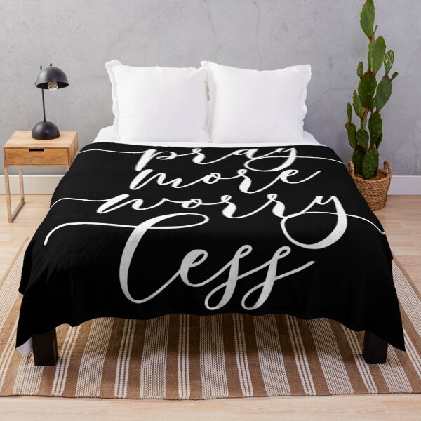 Item preview, Pray More Worry Less | Motivational Quote | White designed and sold by KarolinaPaz.