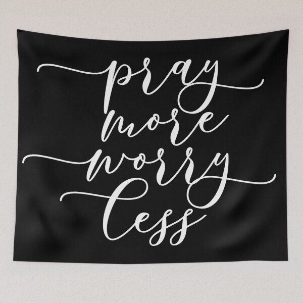 Item preview, Pray More Worry Less | Motivational Quote | White designed and sold by KarolinaPaz.