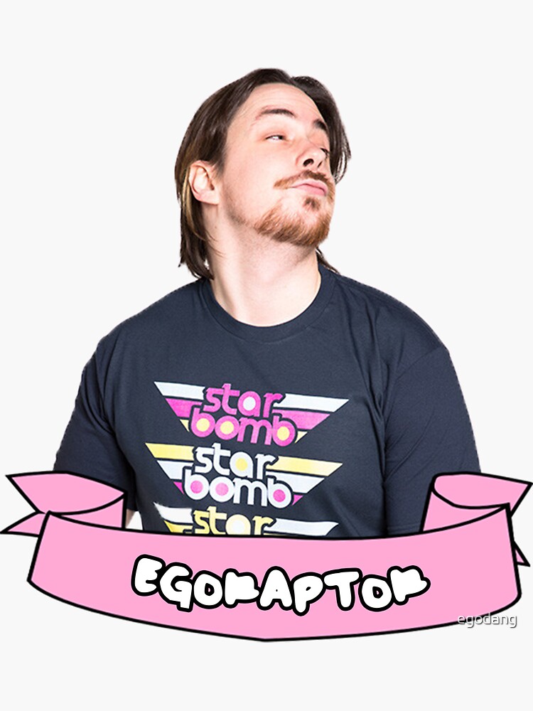 "Egoraptor!" Sticker by egodang Redbubble