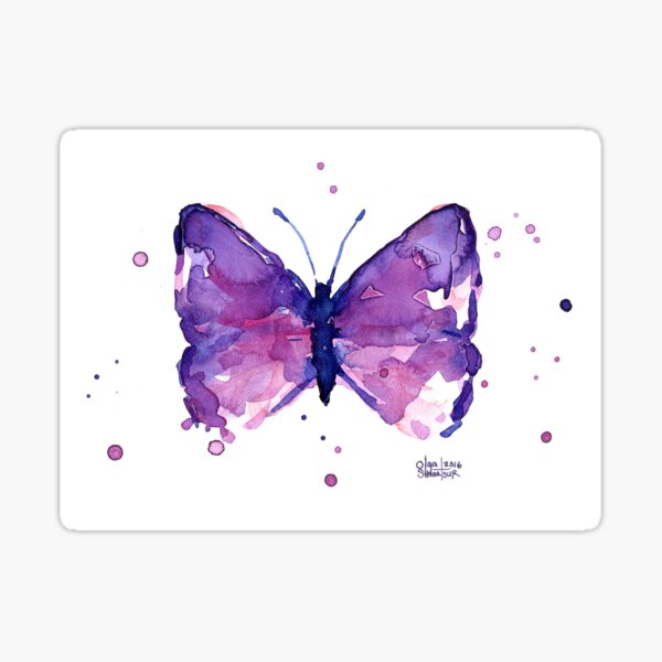 Item preview, Purple Butterfly Painting designed and sold by Olga Shvartsur.