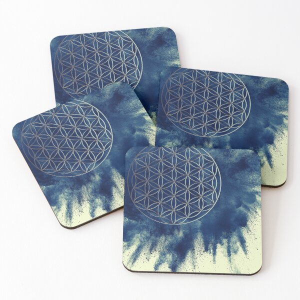 Item preview, Flower of Life in Blue designed and sold by Ksaavet.