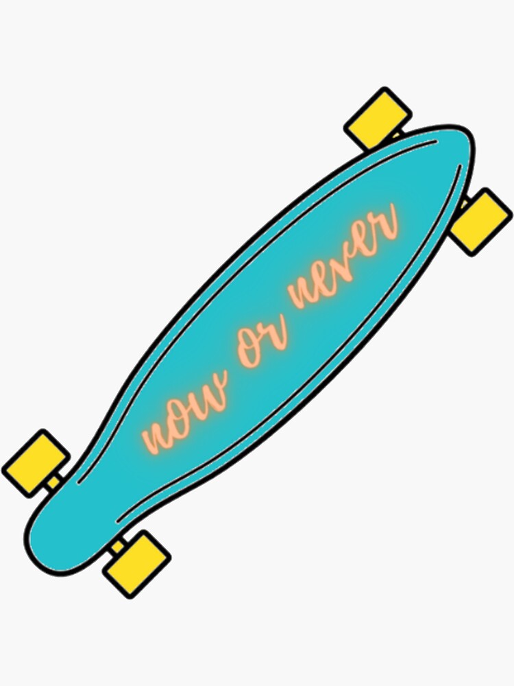 "Blue Longboard Sticker" Sticker by bootstaylor Redbubble