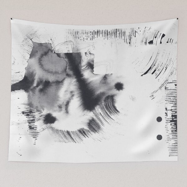 Item preview, ink explorations (045) - abstract black india ink painting designed and sold by expl-rations.