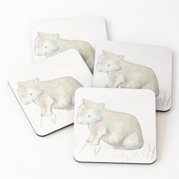 Item preview, Wombat watercolour sketch, cute little wombat for the nursery! designed and sold by RachaelCurryArt.