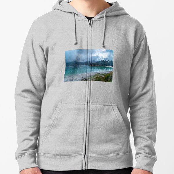 Low Clouds at Wineglass Bay Zipped Hoodie