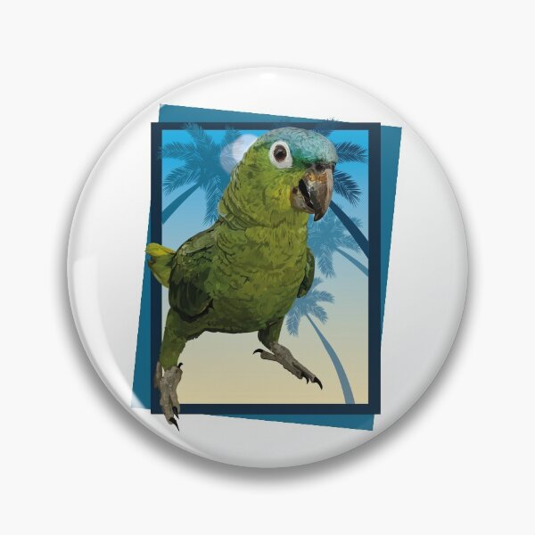 Item preview, blue-crowned parrot designed and sold by obscurite.
