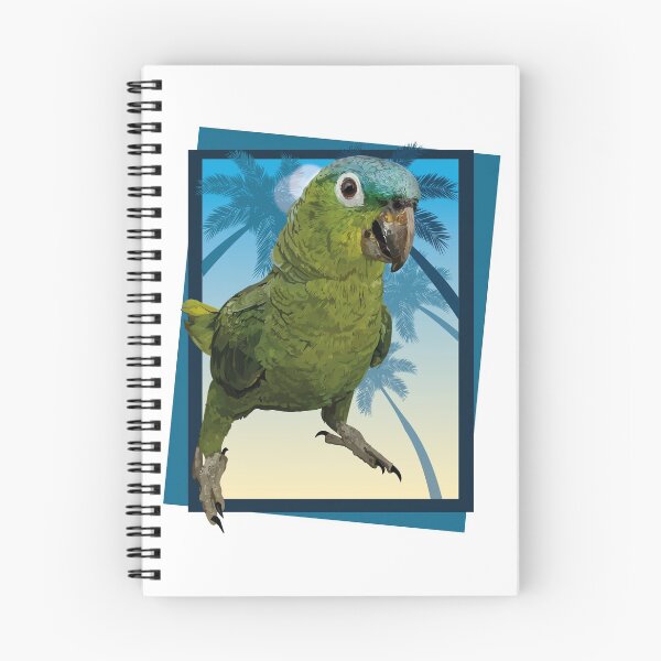 Item preview, blue-crowned parrot designed and sold by obscurite.