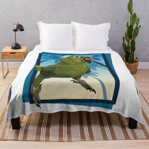 Item preview, blue-crowned parrot designed and sold by obscurite.