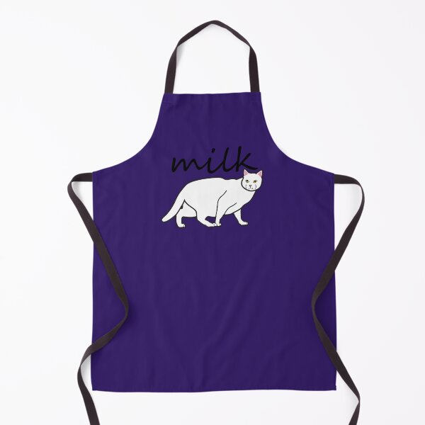 Item preview, white cat design. walking milk. designed and sold by dadamda.