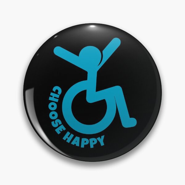 Item preview, Choose Happy - Wheelchair Icon designed and sold by Teamtsunami6.