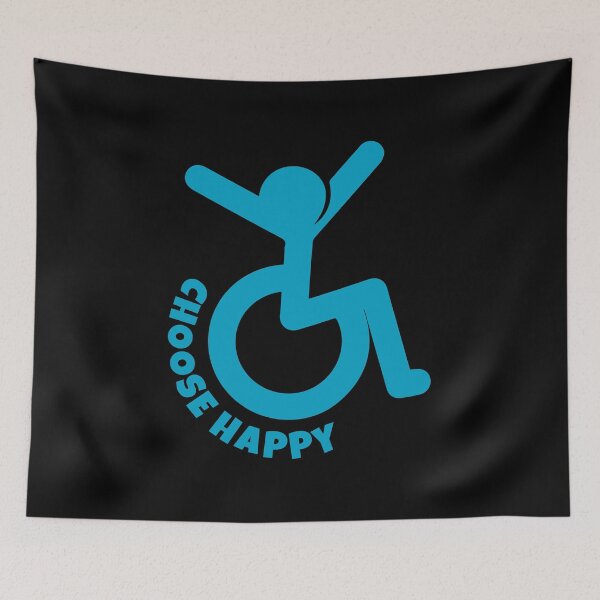 Item preview, Choose Happy - Wheelchair Icon designed and sold by Teamtsunami6.