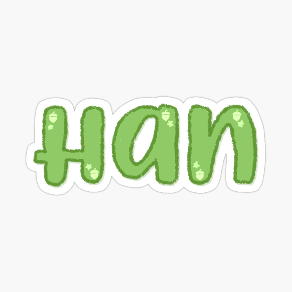 Stray Kids Han name Sticker by Hanney Lemon | Redbubble