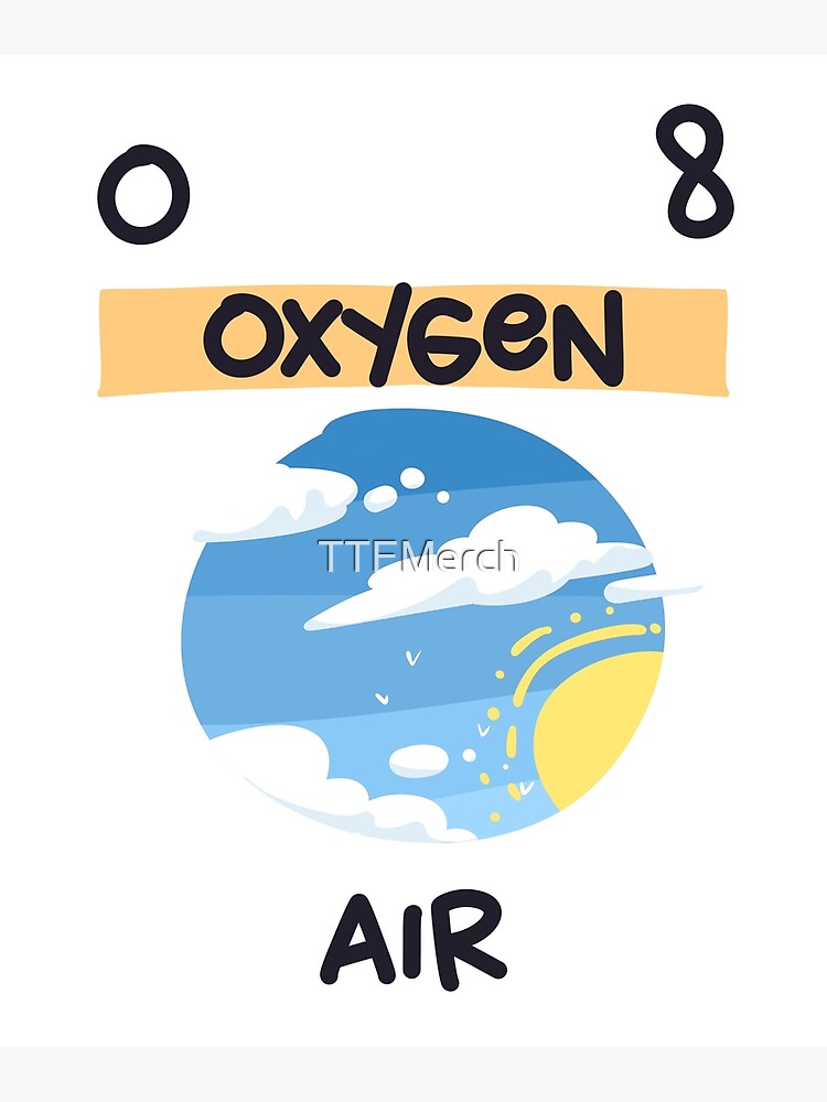 Oxygen For Air Periodic Table Gift | Poster