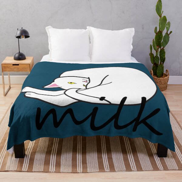 Item preview, white cat design. cute milk. designed and sold by dadamda.