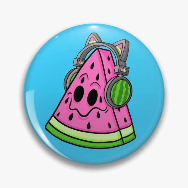 Item preview, Watermelon with Kitty Headphones designed and sold by AugustFriday.