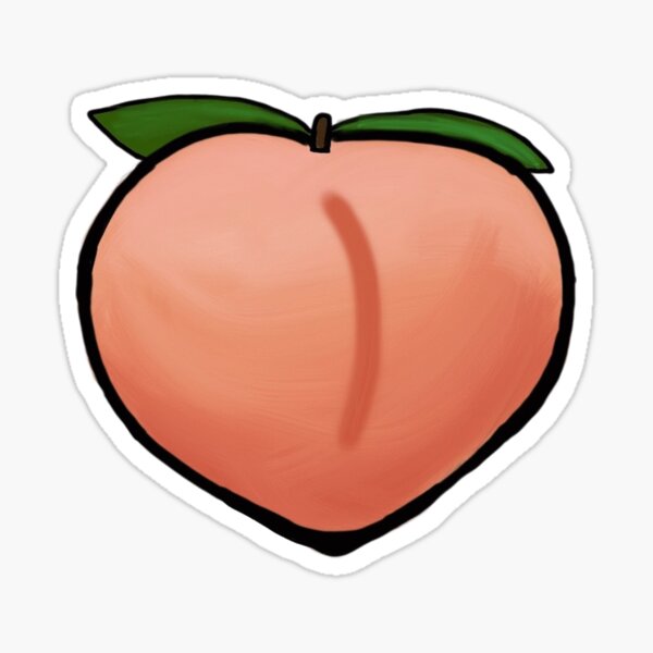 "peach emoji sticker" Sticker for Sale by andilynnf Redbubble