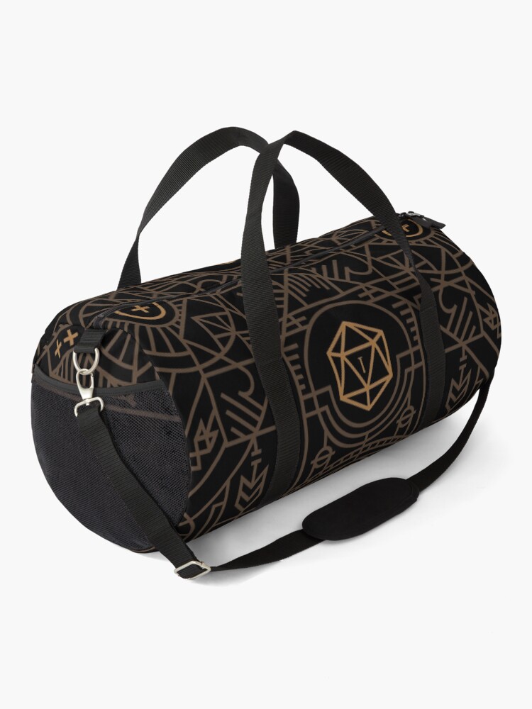Thumbnail 2 of 3, Duffle Bag, Vintage Polyhedral 20 Sided Dice Nat20 Critical Fail designed and sold by pixeptional.