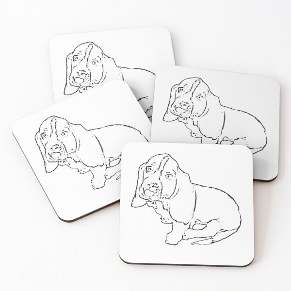 Item preview, Basset Hound Puppy Outline designed and sold by ashleymanske.