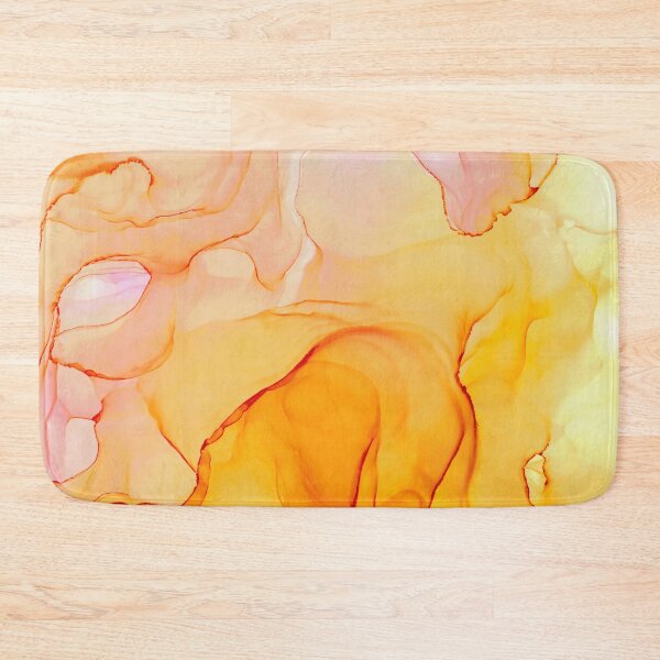 Item preview, Pink Orange Abstract 4121 Modern Alcohol Ink Abstract by Herzart designed and sold by herzart.
