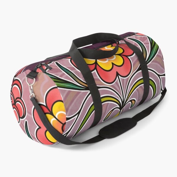 Pink Floral Duffle Bag