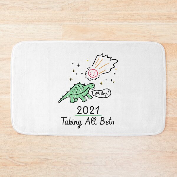Item preview, 2021 Taking All Bets, Dinosaur And Asteroid designed and sold by SquishStitches.