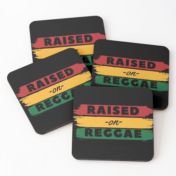 Item preview, Raised on Reggae Distressed Reggae Rasta Flag Colors designed and sold by RastaColors.
