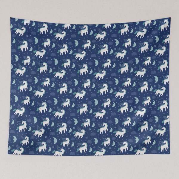 Item preview, Unicorn blue background pattern designed and sold by della95.