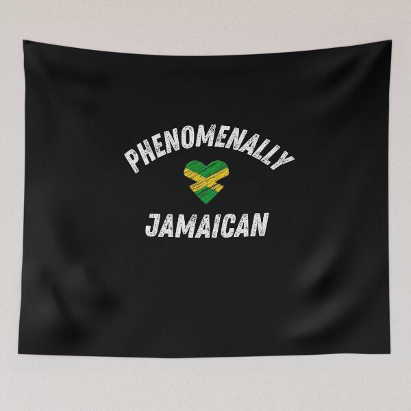 Item preview, Phenomenally Jamaican Distressed in Jamaica Flag Colors designed and sold by RastaColors.