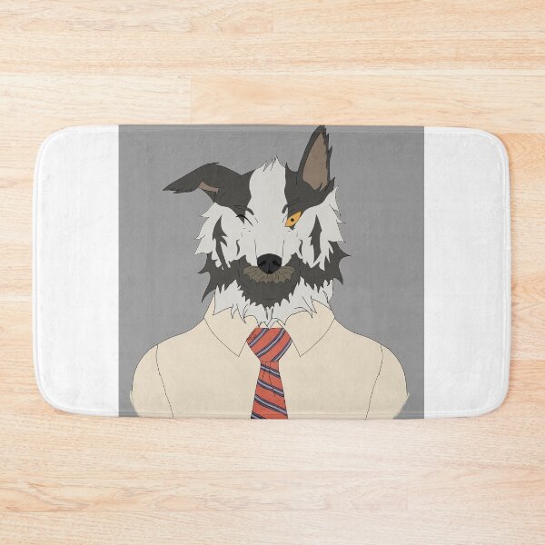 Item preview, White Collar Wolf Smiling 2.0 designed and sold by RowanFWR.