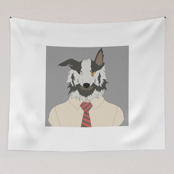 Item preview, White Collar Wolf Smiling 2.0 designed and sold by RowanFWR.