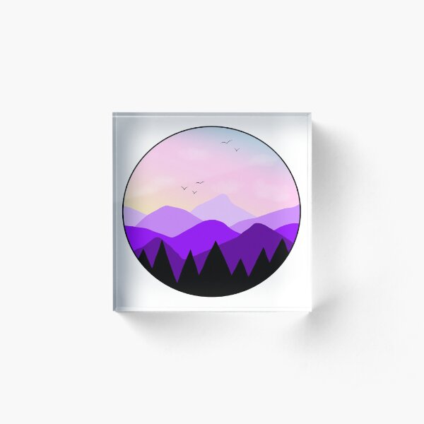 Mountain Morning Acrylic Block