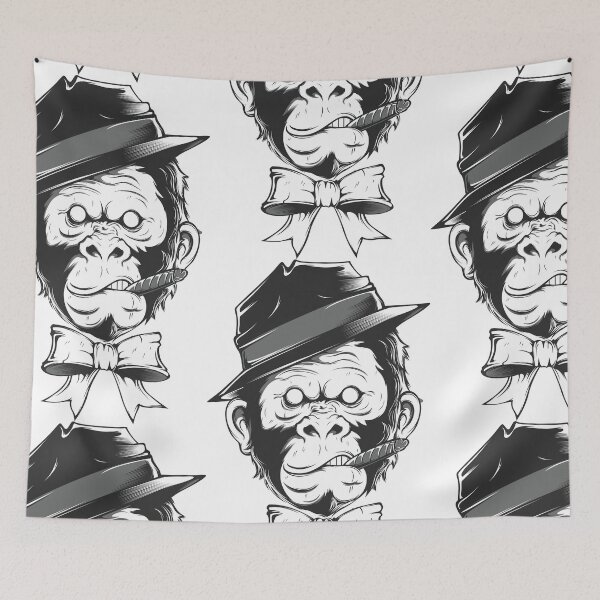 Item preview, Mafia chimp - white designed and sold by crazycollective.
