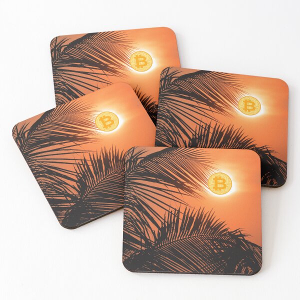 Item preview, Bitcoin Art Palm Trees Bitcoin Sun Energy designed and sold by ravishdesigns.