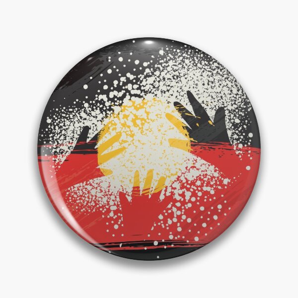 Item preview, Distressed Aboriginal Flag With Hand Print T-shirt  designed and sold by kenadams403.