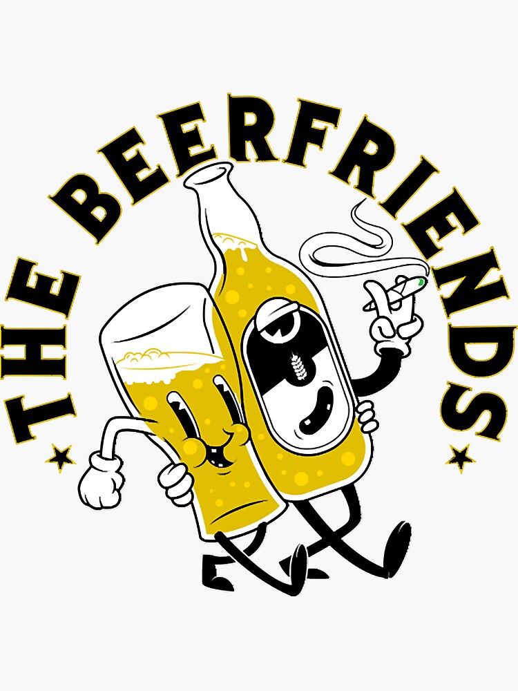 "The Beer friends " Sticker for Sale by patrickeif19 Redbubble