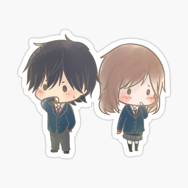 Ao Haru Ride - Futaba Yoshioka & Kou Mabuchi  Sticker for Sale by balvrz