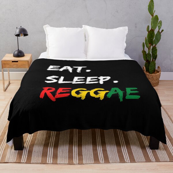 Item preview, Eat Sleep Reggae Distressed Reggae Lovers Design in Rasta Colors designed and sold by RastaColors.