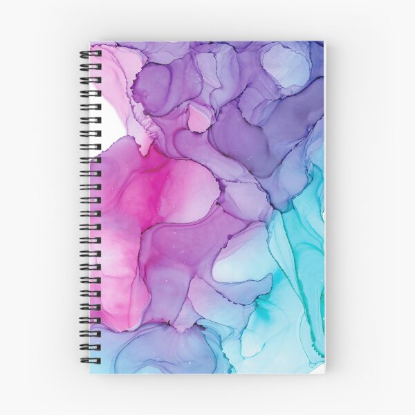 Item preview, Pink Purple Turquoise Abstract 4121 Modern Alcohol Ink Painting by Herzart designed and sold by herzart.