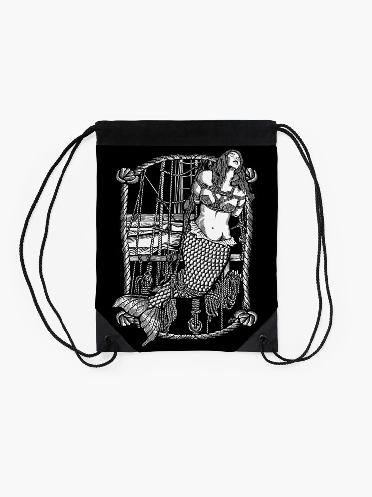 Alternate view of Bound Mermaid Drawstring Bag