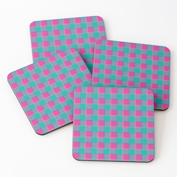 Item preview, glitch pink blue weave gingham look designed and sold by frauenbrauen.