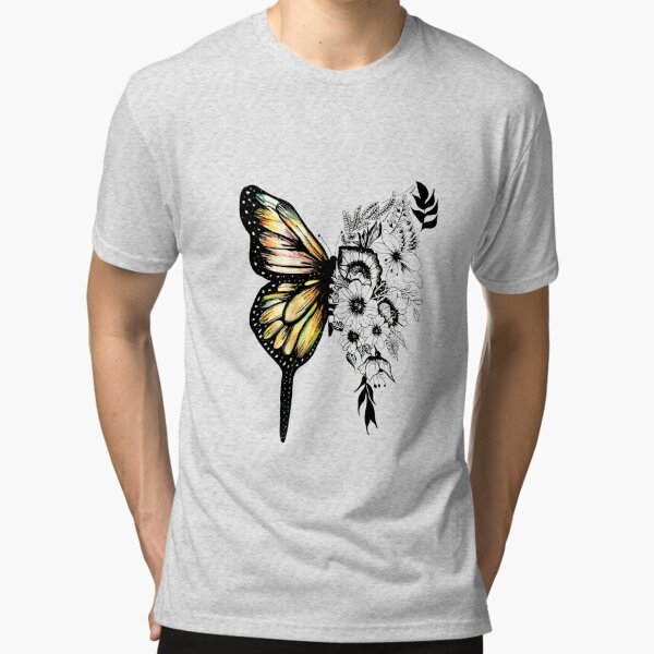 Butterfly Colorful Cute Minimal Aesthetic Teen Girls Women Premium T-Shirt