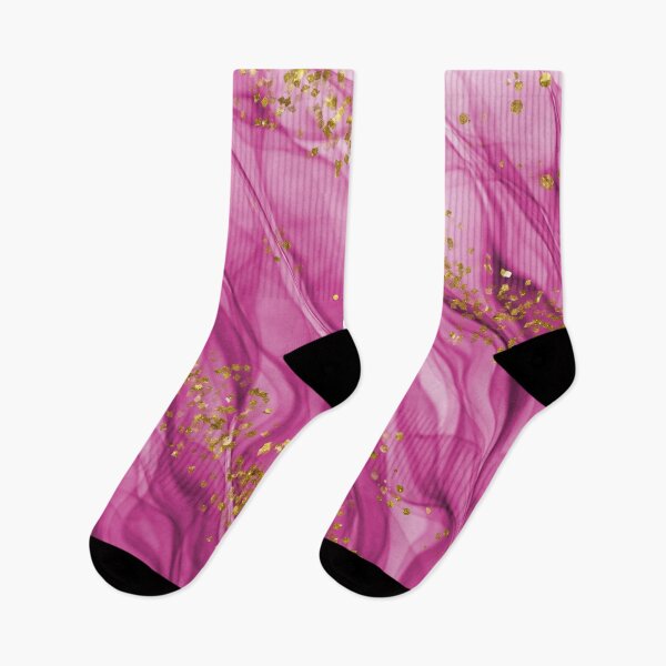 Item preview, Pretty Pink Ink Pattern with Gold Specks designed and sold by WOW TeesAndThings.