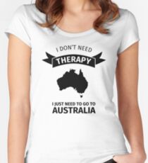 I do not need therapy - I just need to go to Australia Women's Fitted Scoop T-Shirt