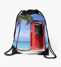 Call Me Drawstring Bag