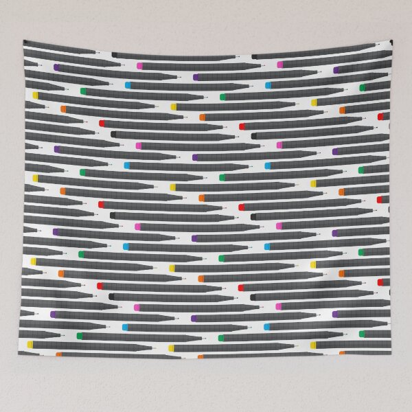 Item preview, Artist Grey White Fineliner Pens Pattern designed and sold by JessicaAmber.