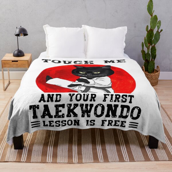 Item preview, BLACK CAT YOUR FIRST TAEKWONDO LESSON IS FREE designed and sold by Princez21.