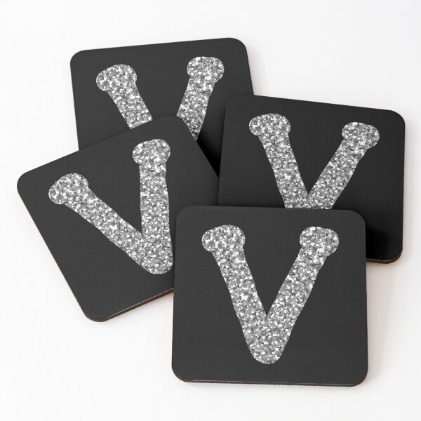 Item preview, Silver alphabet V designed and sold by HappyPrints ⭐⭐⭐⭐⭐.