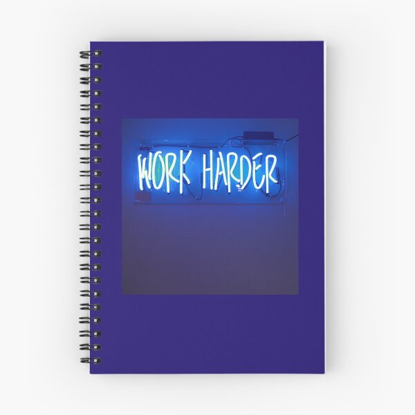 Item preview, WORK HARDER- blue neon sign designed and sold by afrapaints.