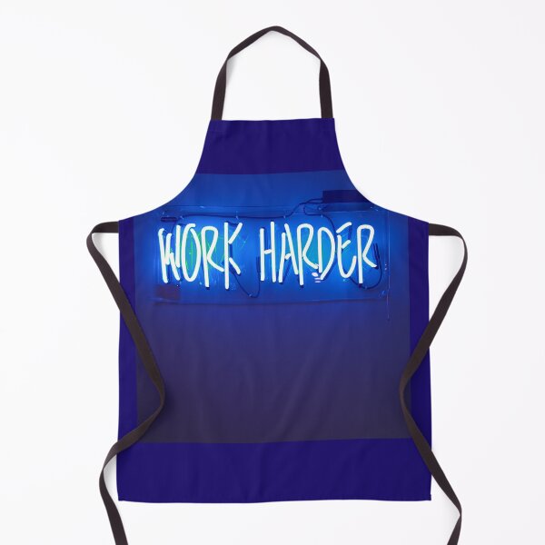 Item preview, WORK HARDER- blue neon sign designed and sold by afrapaints.
