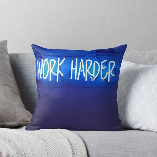 Item preview, WORK HARDER- blue neon sign designed and sold by afrapaints.